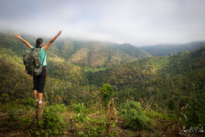 Lors d'un trek en Thailande