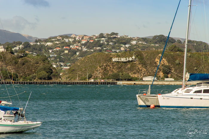 Le Wellington sign dans le quartier de Miramar