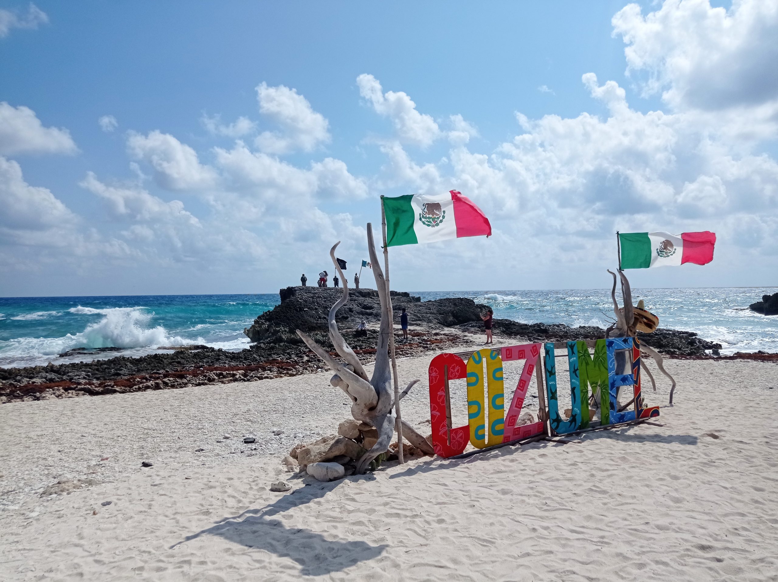 Une plage de l'ile de Cozumel au Mexique