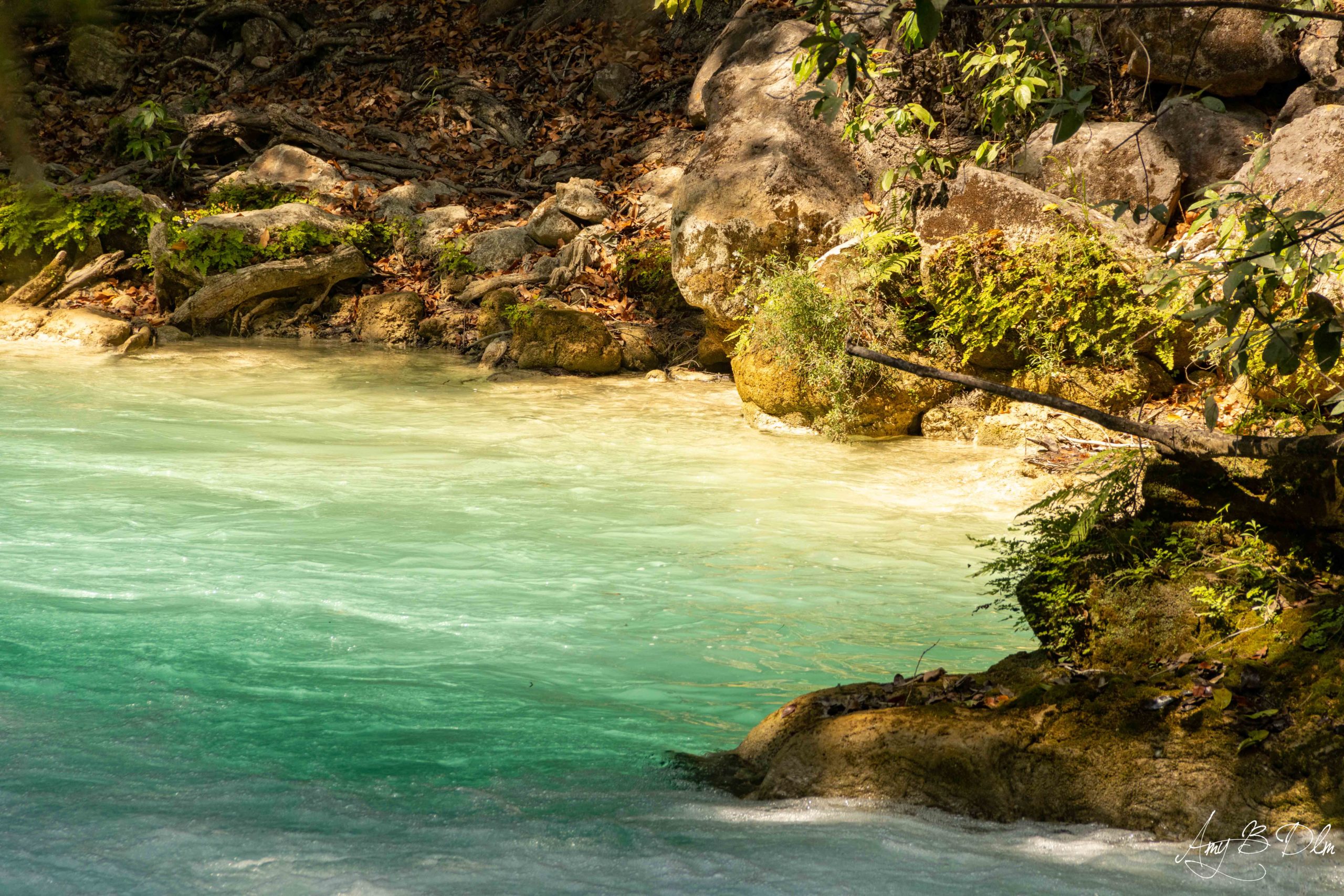 Eau bleu turquoise dans le parc d'El Chiflon