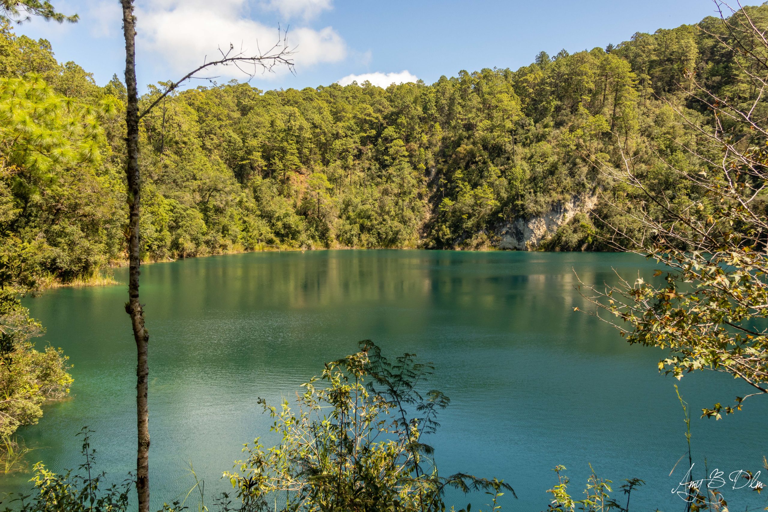 La laguna Ensueno dans le parc des lagos de montebello